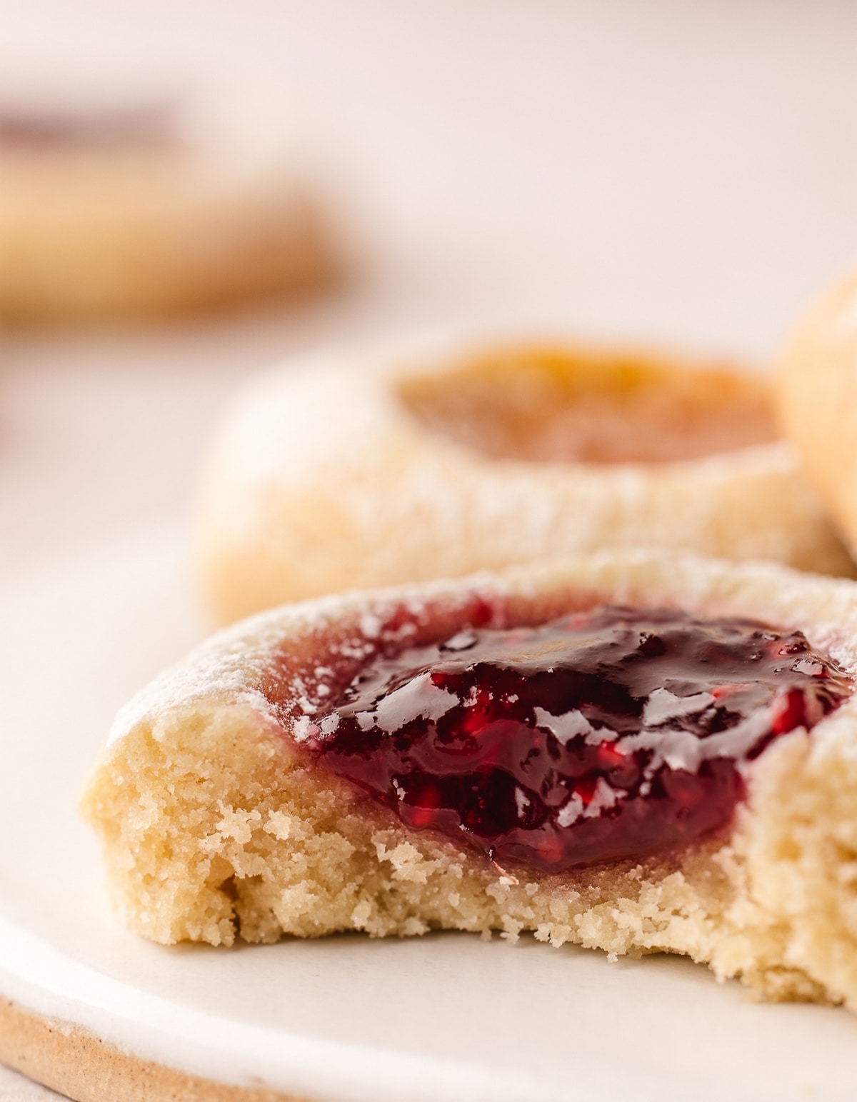 thumbprint cookies with jam or jelly