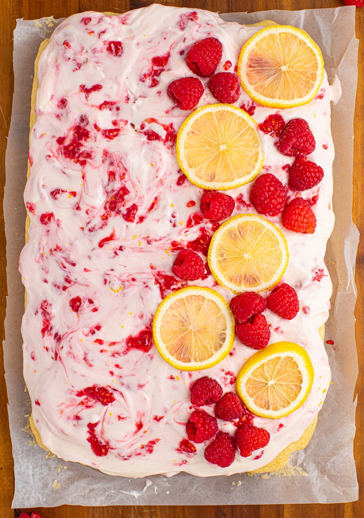 Sheet cake frosted