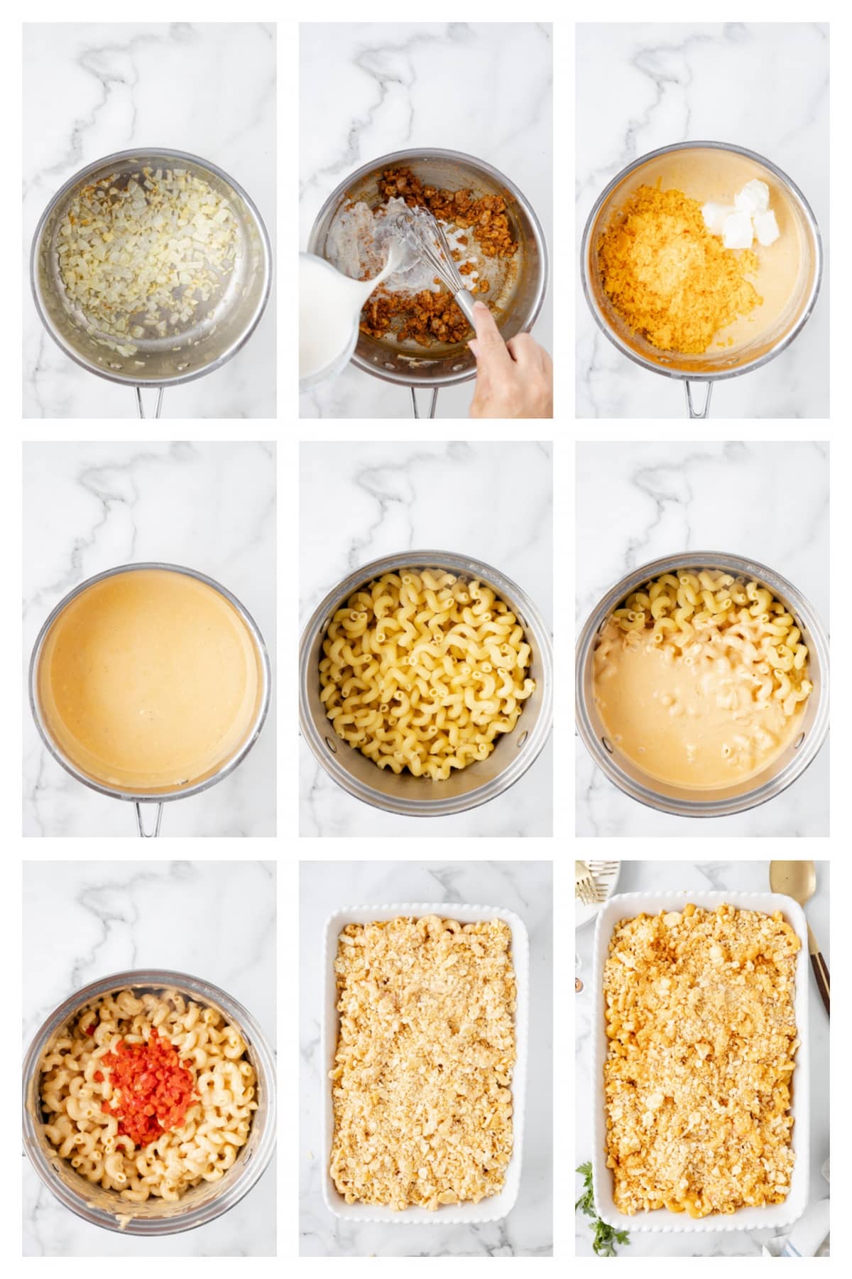 If you love pimento cheese in any form, you'll go crazy for it with macaroni. My pimento macaroni and cheese blends two Southern classics into one mouthwatering dish. The creamy cheese sauce, pimento peppers and crushed Ritz cracker topping make this a favorite side dish. how to make it step by step