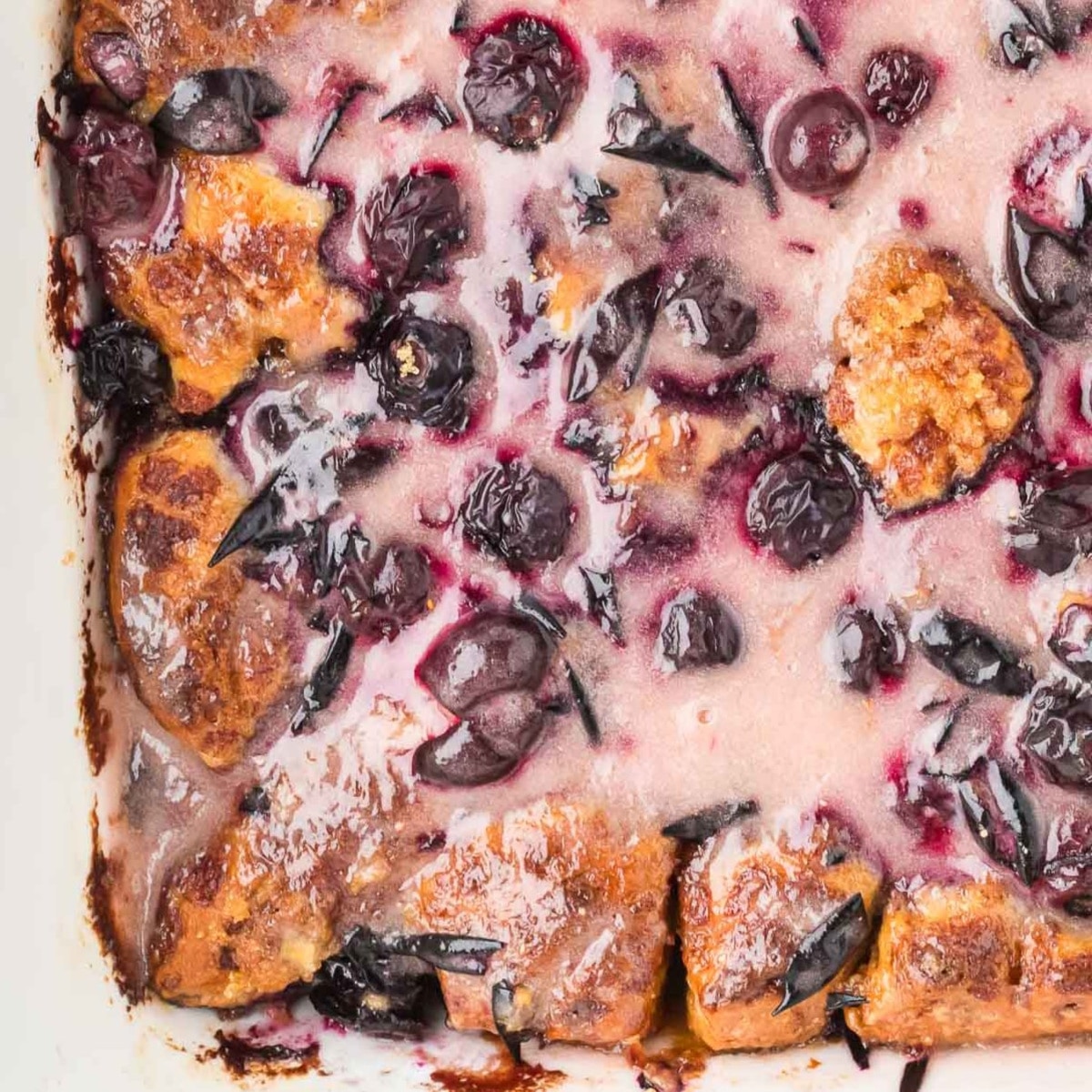 Blueberry Cinnamon Roll Casserole