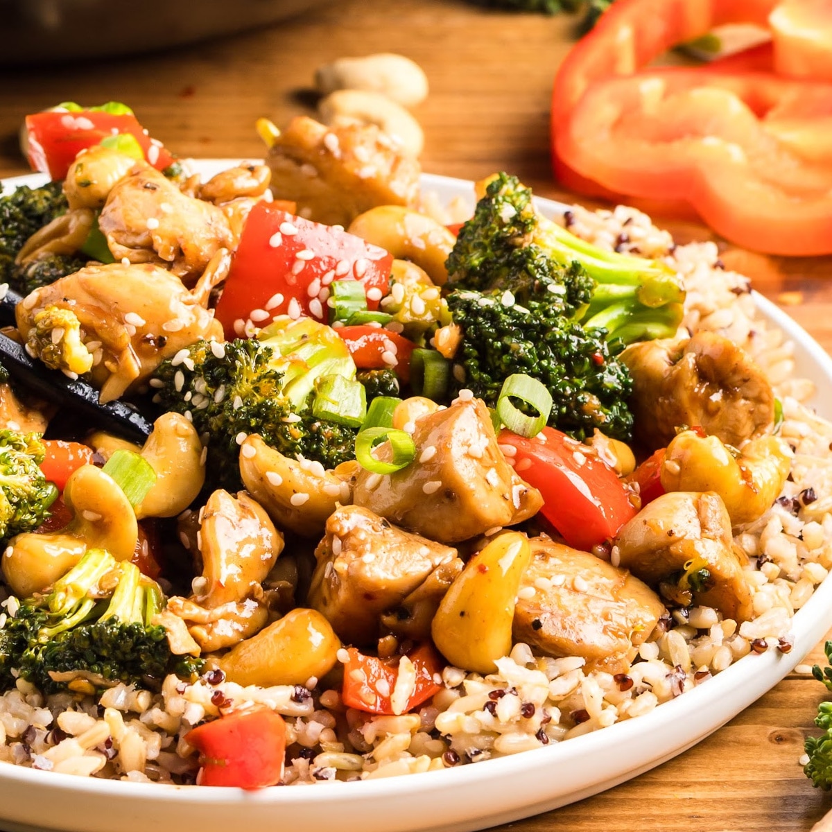 Sticky Cashew Chicken Stir-Fry