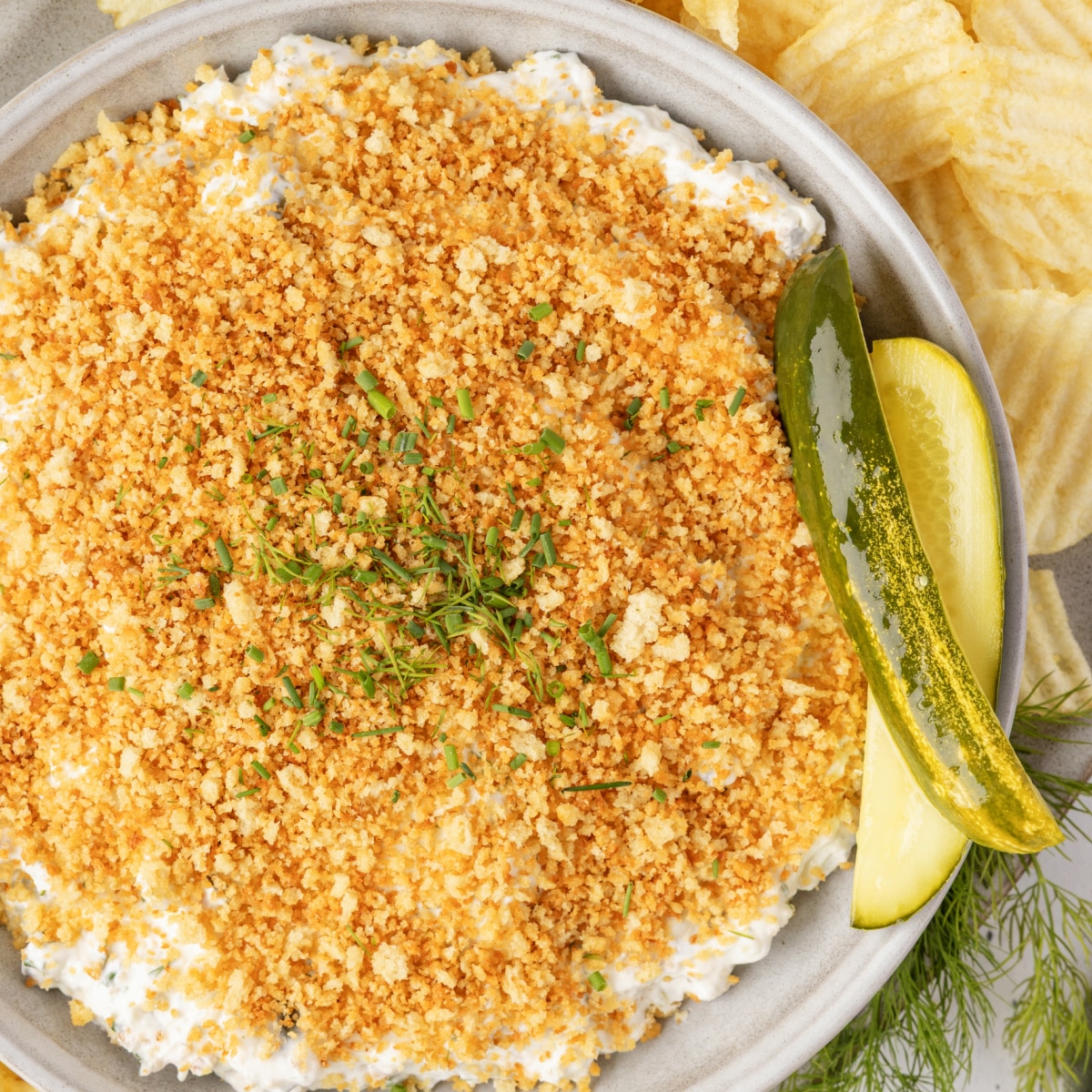 Fried Dill Pickle Dip
