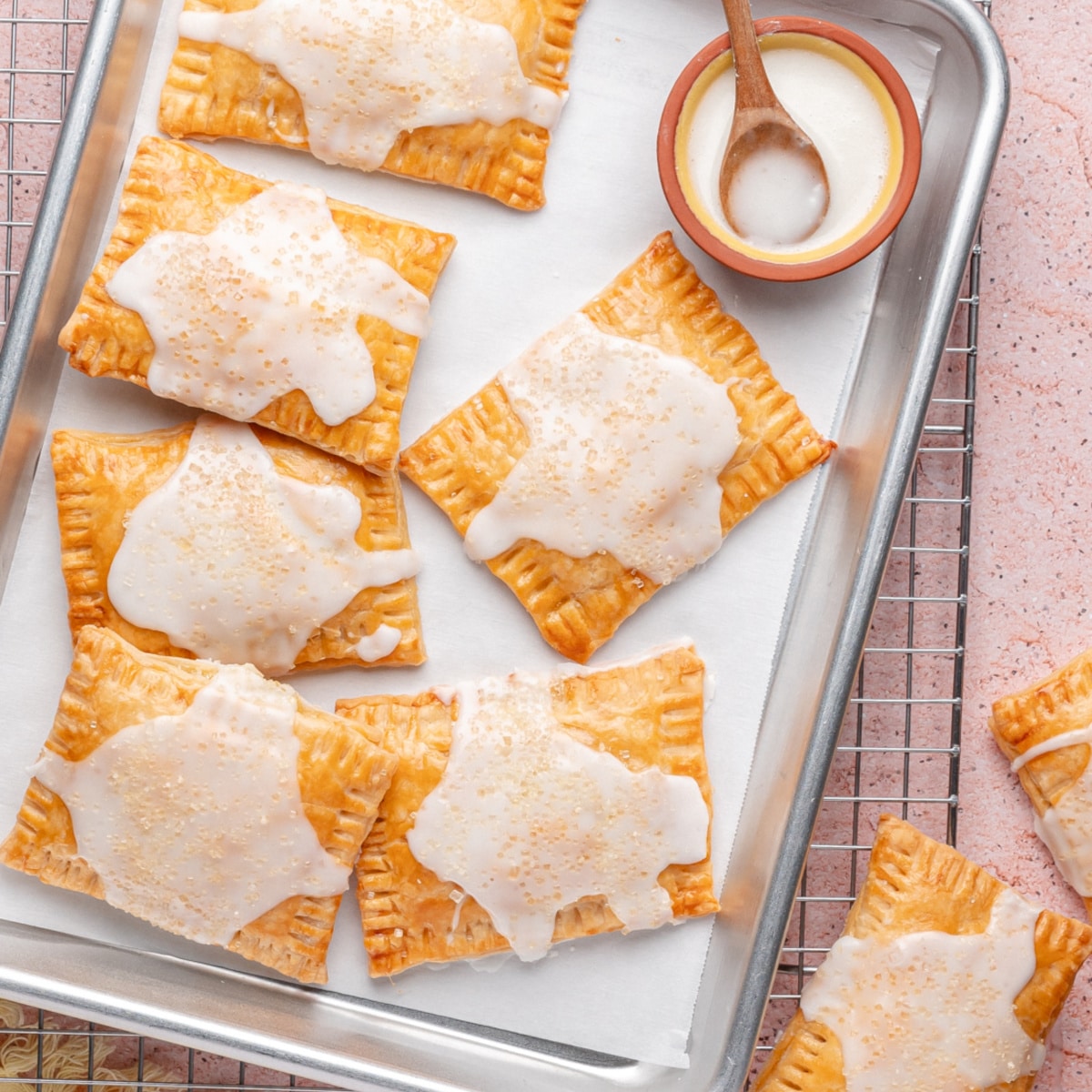Lemon Pop Tarts with Glaze (Made from Pie Crust and Lemon Curd)