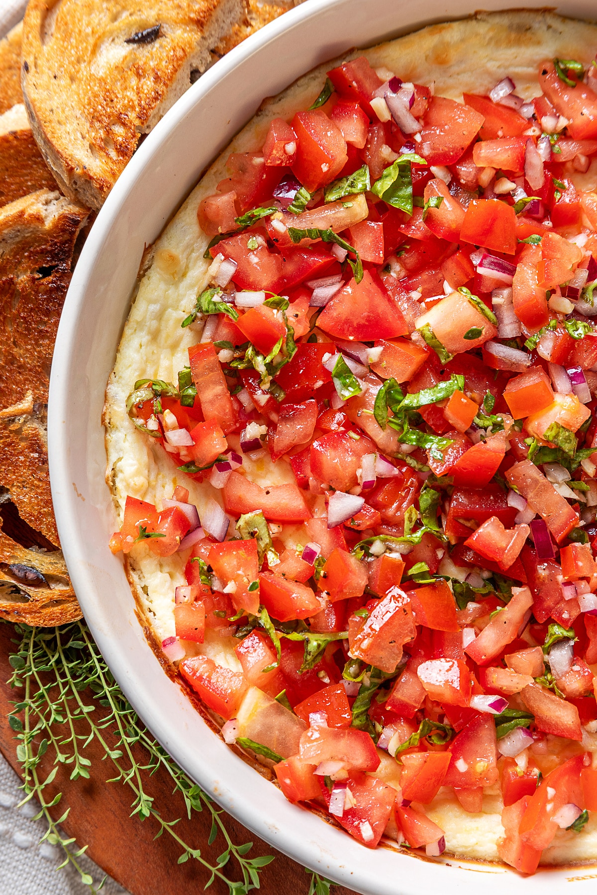 Baked Feta Bruschetta Dip with Fresh Tomato Bruschetta baked-feta-bruschetta-dip